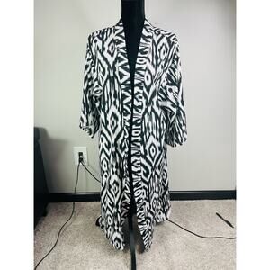 NWT Anthropologie zebra print open front cardigan poncho one size